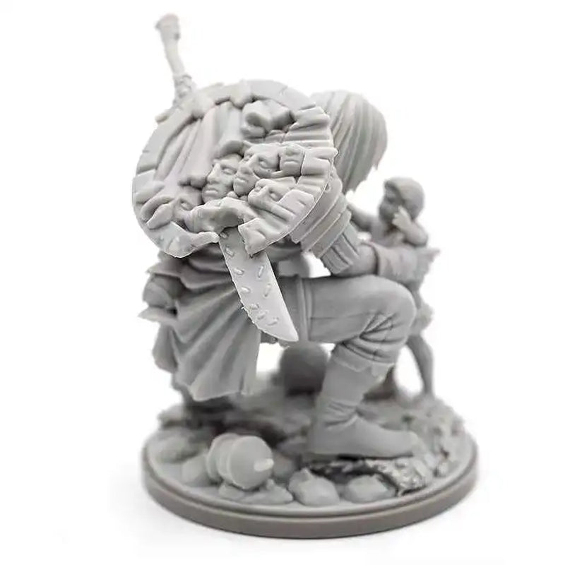 Fantasy Undead Skeletal Warrior with Child Companion 75mm Resin Diorama Bust Kit - resin model view 2