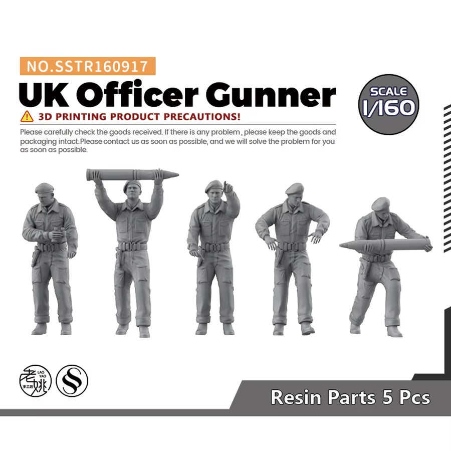 MRY-SFW SSTR917 1/48 1/144 1/72 1/100 1/160 Character Model UK Officer Gunner