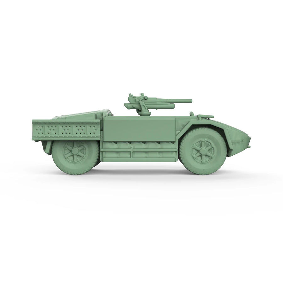 WWII Italian AS42 Sahariana Desert Scout Car 1/56 Resin Vehicle Kit - resin model view 4