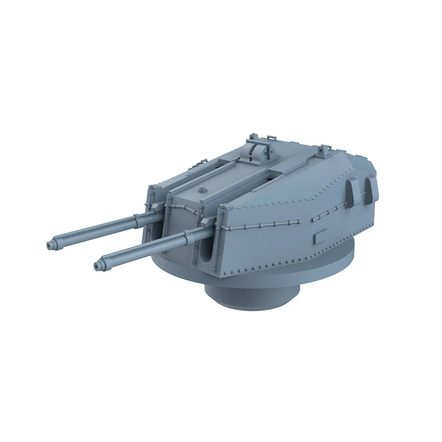 Royal Navy 76mm Twin AA Gun Turret 1/700 Resin Model Kit - resin model view 3