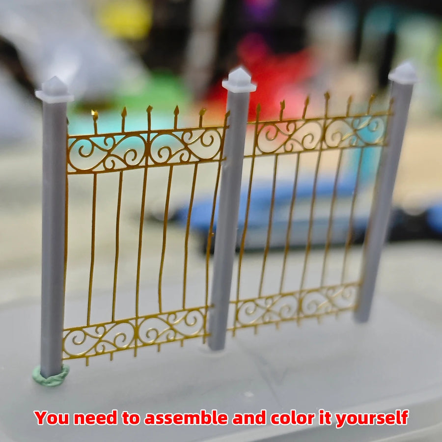 Photo Eatch PE Assembly Architectural Model Sand Table Grille Wall Parapet Iron Fence Building Diorama Scale Model Kit 1/35
