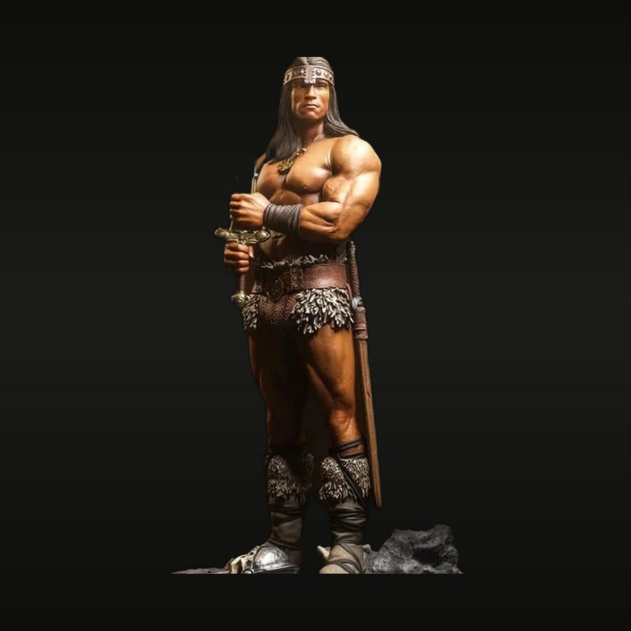 Fantasy Male Barbarian Warrior with Sword 1/24 Resin Bust Kit - unpainted resin model kit