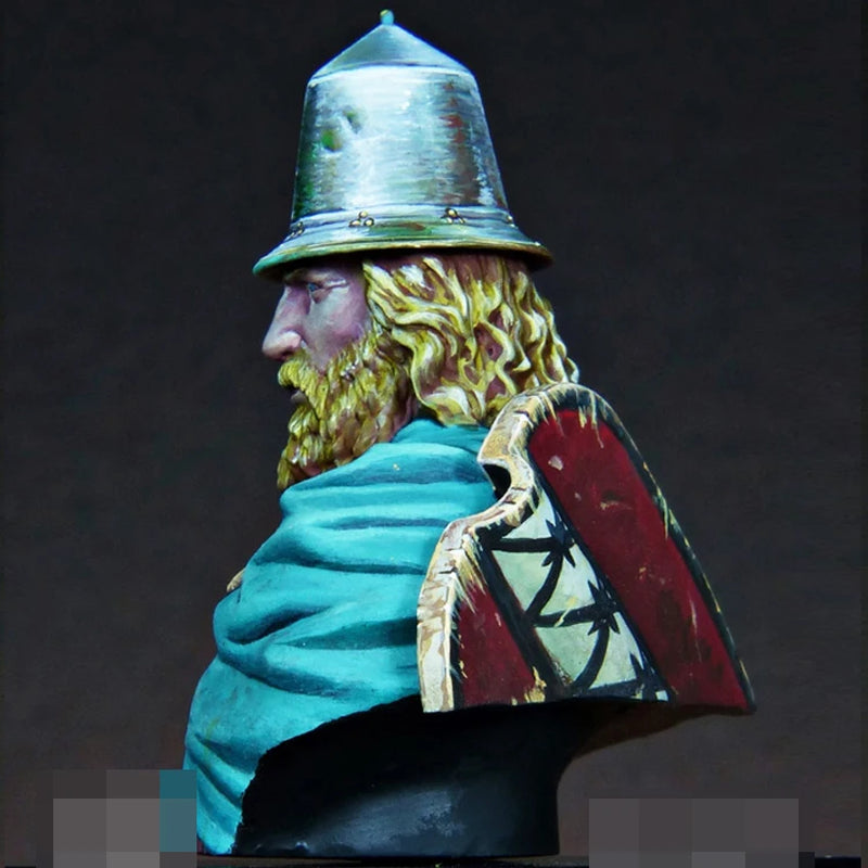 1/16 Resin Model Bust GK, Oeselian Warrior Muhu, 1227, Historical War Theme, Unassembled and Unpainted Kit