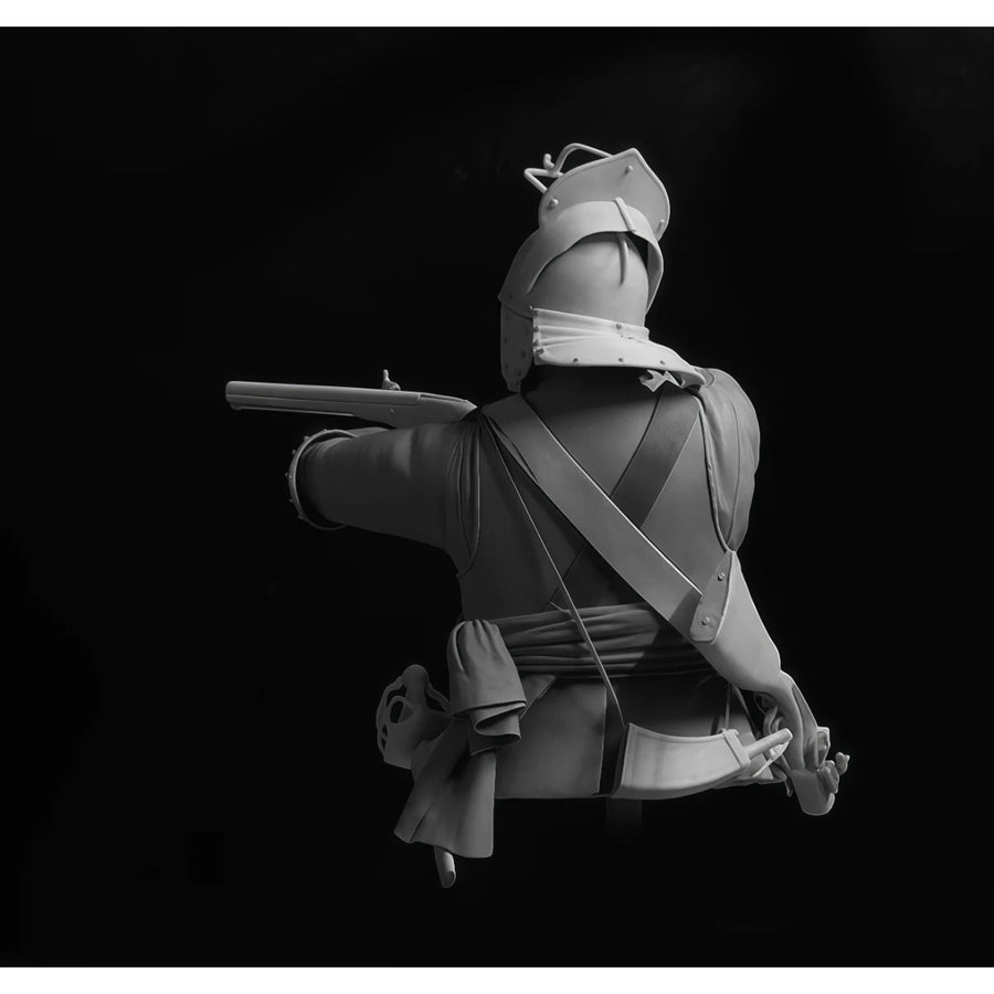 Japanese Samurai Arquebusier Bust 1/10 Resin Kit - resin model view 4