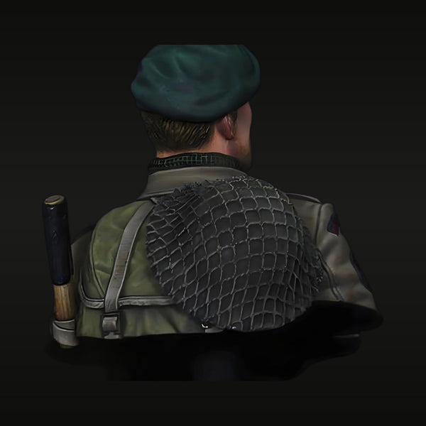 WWII British Commando with Stick Grenade 1/10 Resin Bust