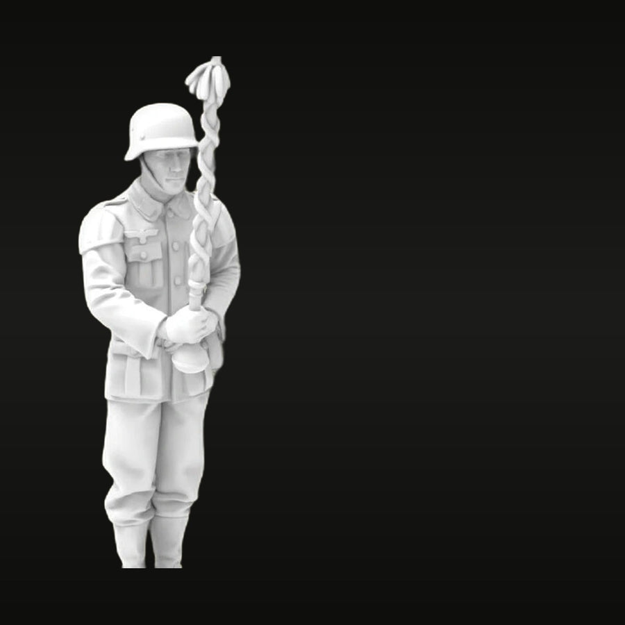 WWII German Feldwebel with Ceremonial Mace 1/35 Resin Figure Kit - unpainted resin model kit