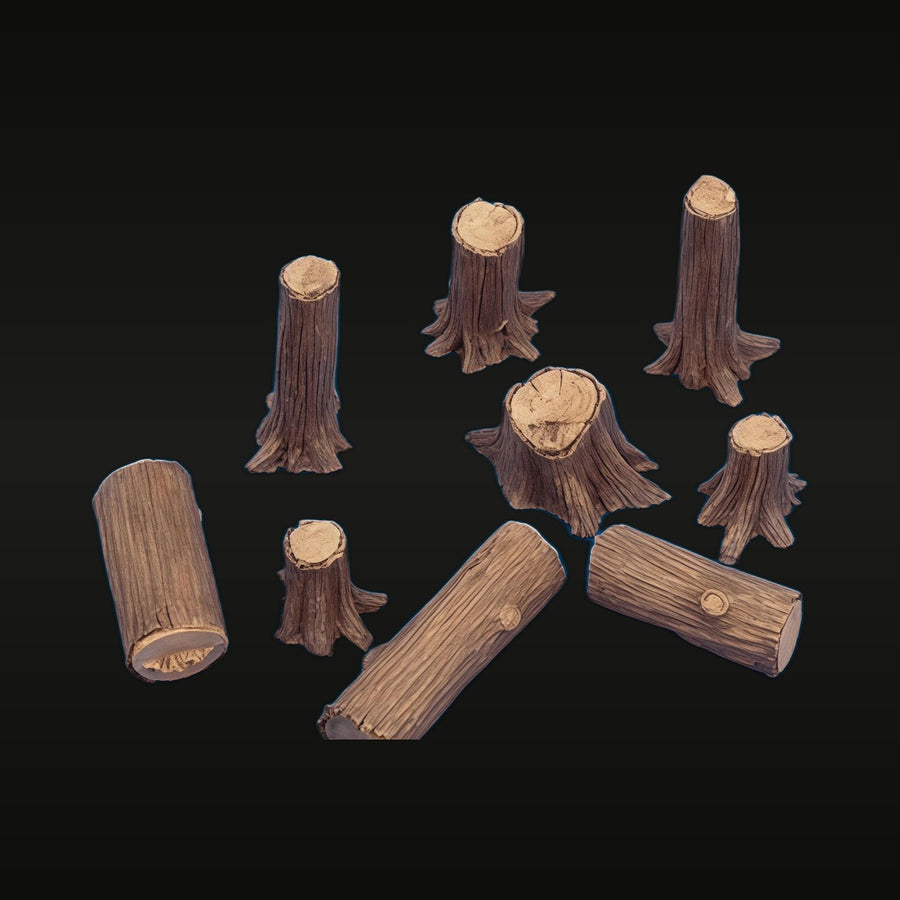 Tree Stumps Diorama Terrain 1/35 Resin Scenic Kit - unpainted resin model kit