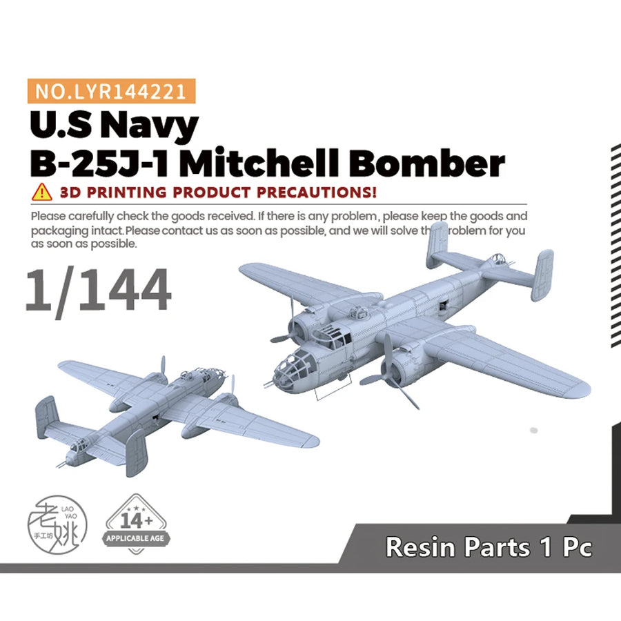 Yao'S Studio LYR221 1/100 1/144 1/200 1/350 1/700 1/1250 Military Model Kit U.S Navy B-25J-1 Mitchell Bomber