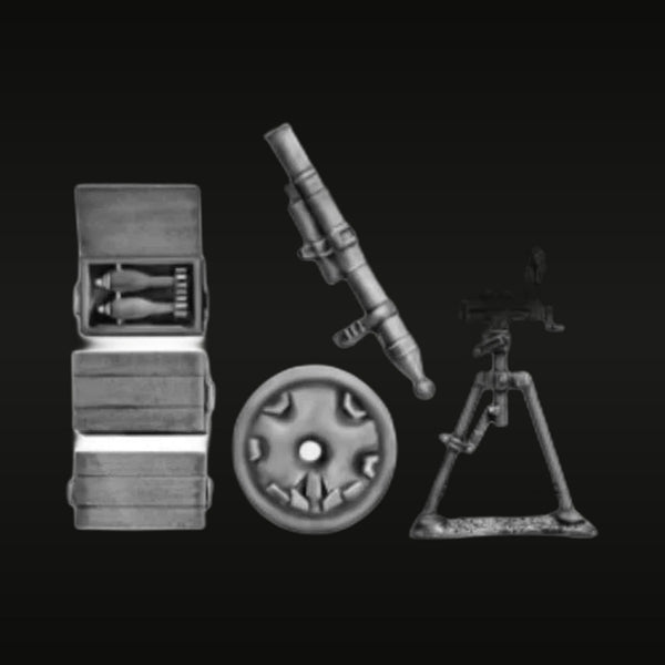 WWII German 12cm Mortar with Ammunition 1/72 Resin Accessory Kit