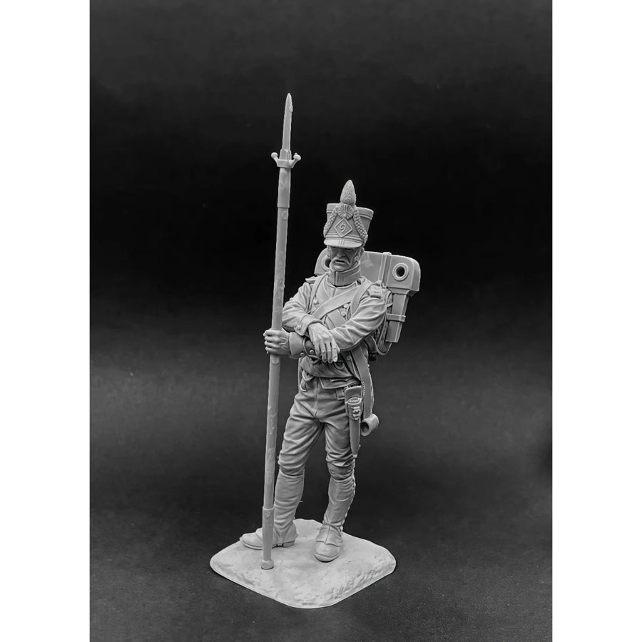 Napoleonic French Infantry Soldier with Pike 54mm Resin Figure Kit - resin model view 3