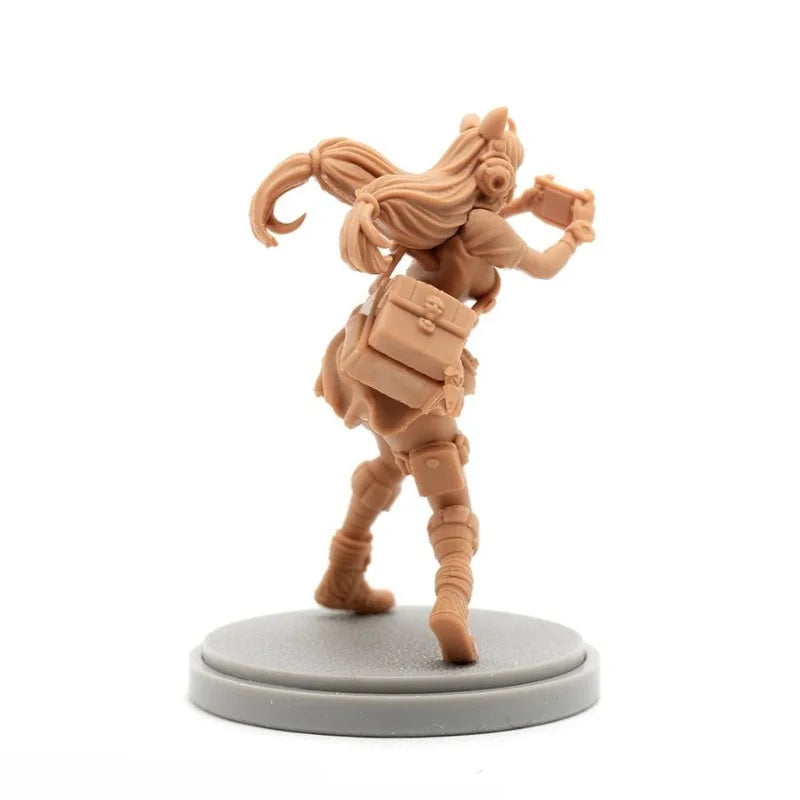 Fantasy Female Cat Archer Warrior 75mm Resin Figure Kit - resin model view 2