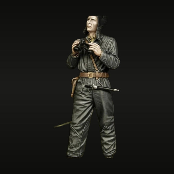 WWII Soviet Soldier with Binoculars and Rifle 1/35 Resin Figure Kit
