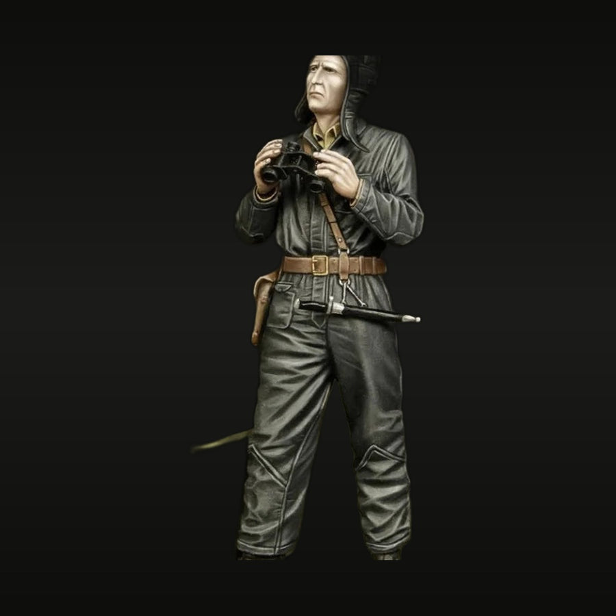 WWII Soviet Soldier with Binoculars and Rifle 1/35 Resin Figure Kit - unpainted resin model kit