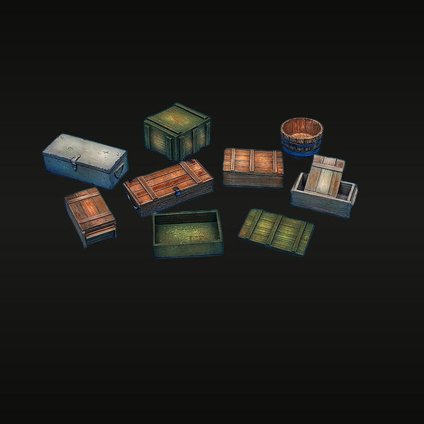 WWII Supply & Logistics Diorama Accessories Set 1/35 Resin Kit