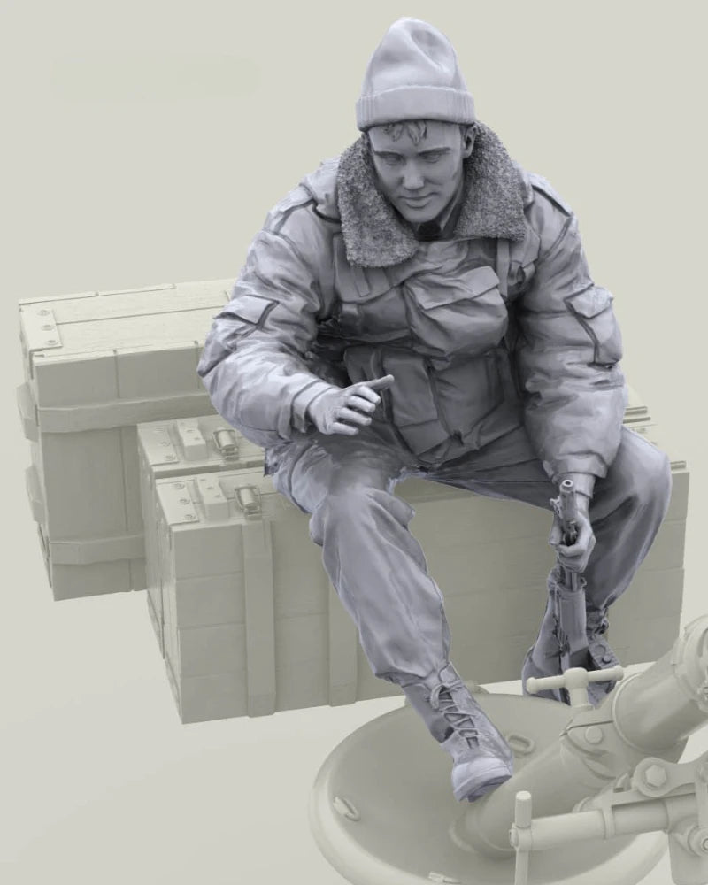 Modern Russian Tactical Soldier with Body Armor 1/16 Resin Figure Kit - resin model view 4