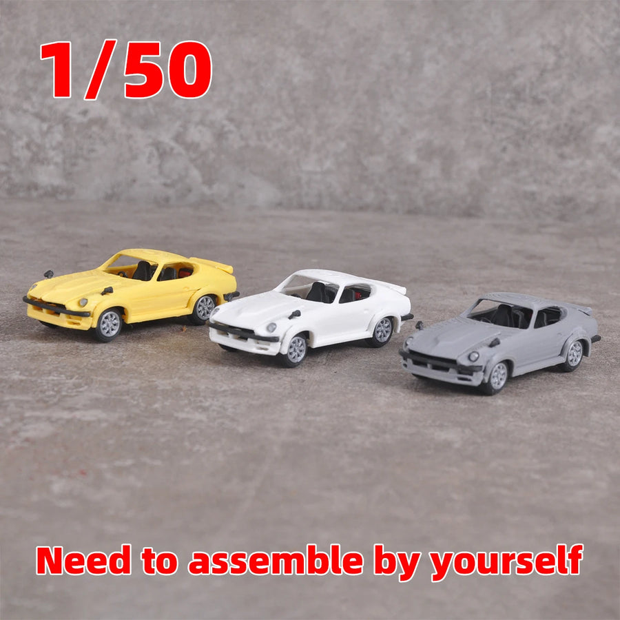Assembly Scale Set Static Plastic Model Kit Sports Car 1/50
