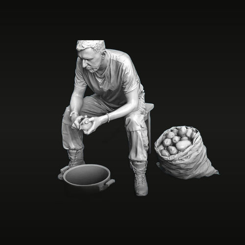 Ukrainian Soldier in Kitchen 1/35 Scale Resin Figure Kit