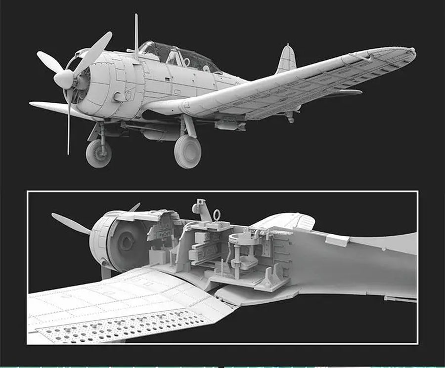 Flyhawk FH6001 1/72 Scale Douglas SBD-3 Dauntless Model Kit