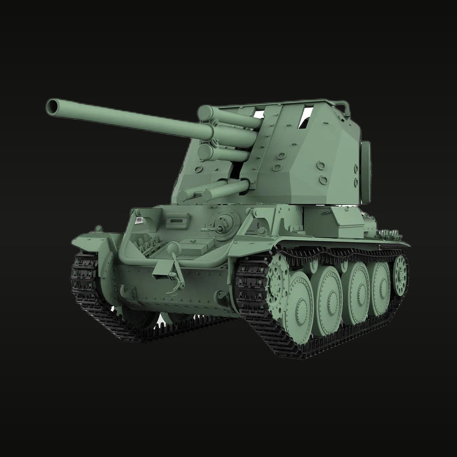 WWII German Marder III Self-Propelled Gun 28mm Resin Model Kit - unpainted resin model kit