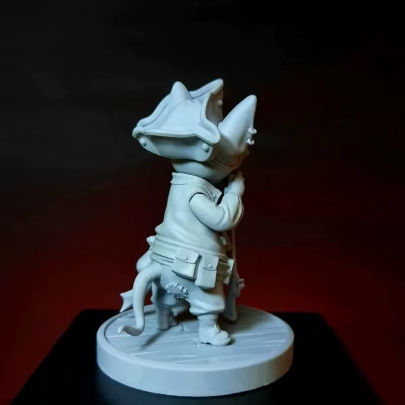 Fantasy Swashbuckler Pirate Bust with Cutlass 70mm Resin Kit - resin model view 3