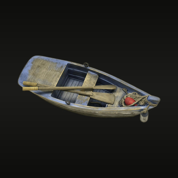 Fishing Rowboat with Oars 1/35 Resin Model Kit