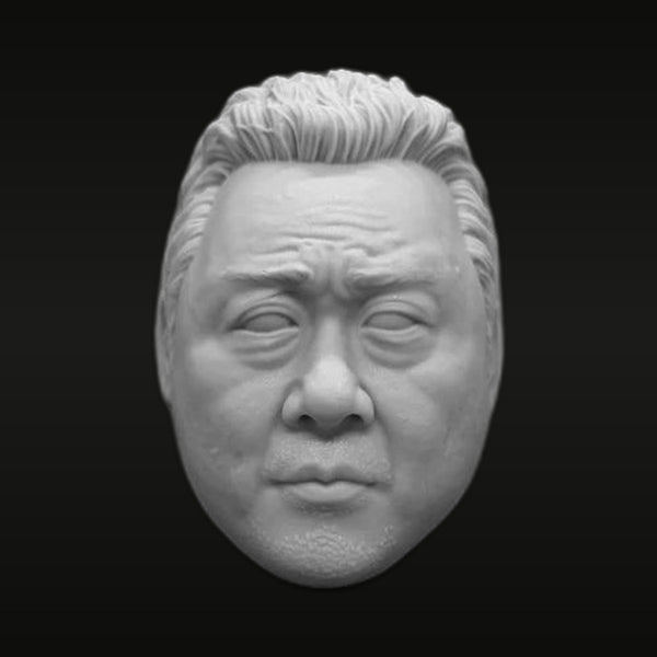 1/6 Scale Mature Asian Male Portrait Bust Resin Kit