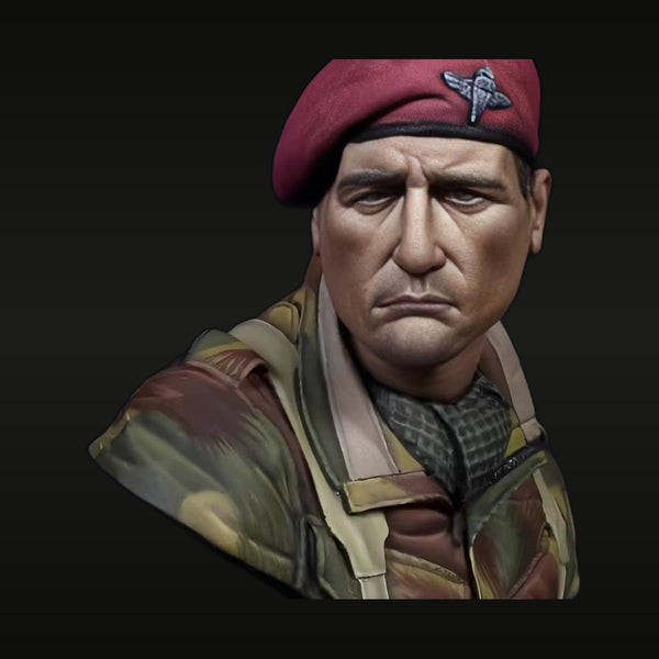 WWII British Paratrooper Red Devils Beret 1/16 Resin Bust Kit