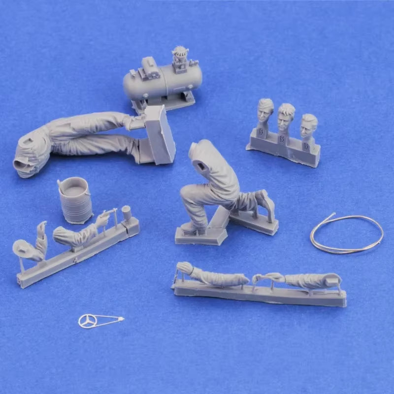 1/35 Resin Figure Unpainted Model Kit, Military Theme, (2 People) Unassembled and Unpainted GK