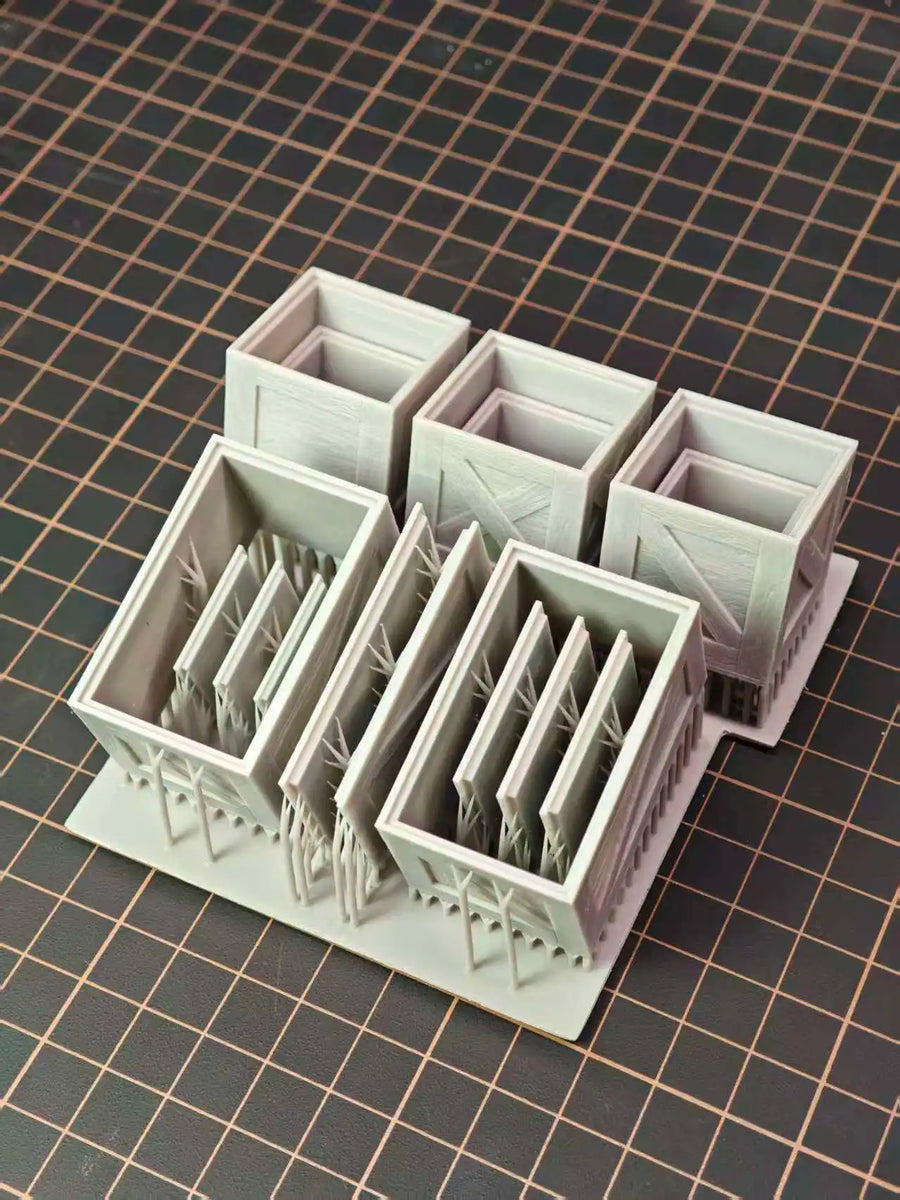 Wooden Crate Set 1/35 Scale 3D Print Model Kit - 14 Pieces - resin model view 5