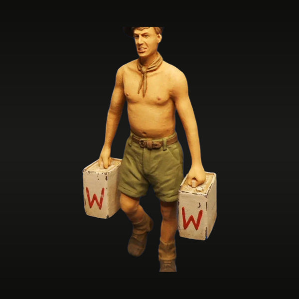 WWII British Supply Carrier with Marked Crates 1/35 Resin Figure