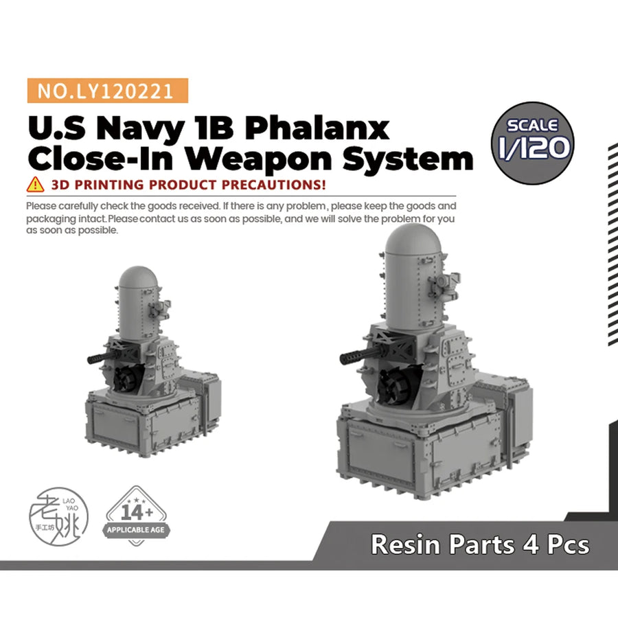 Yao'S Studio LY221 1/120 1/144 1/200 1/350 1/700 1/128 3D Printed Resin Model Kit U.S Navy 1B Phalanx Close-In System
