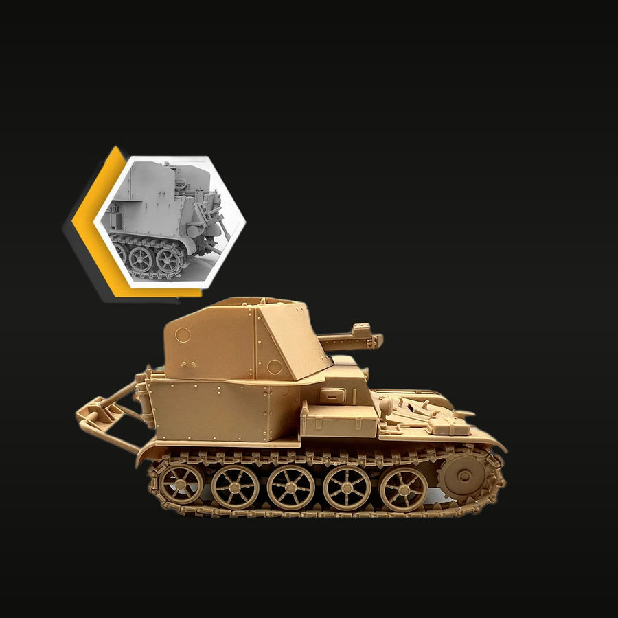WWII German 5cm PaK Tracked Self-Propelled Gun 1/35 Resin Vehicle Kit - unpainted resin model kit