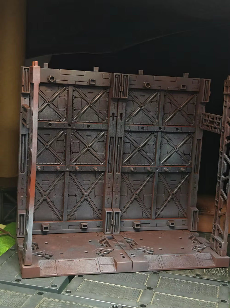 WWII Military Fortified Barracks Gate Diorama Terrain Accessory Resin Kit - resin model view 3