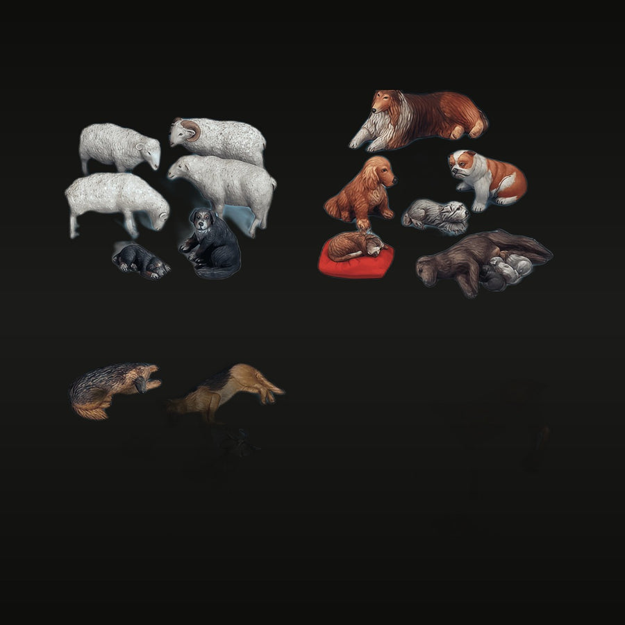 Small Animal 1/35 Resin Figure Collection Set - unpainted resin model kit