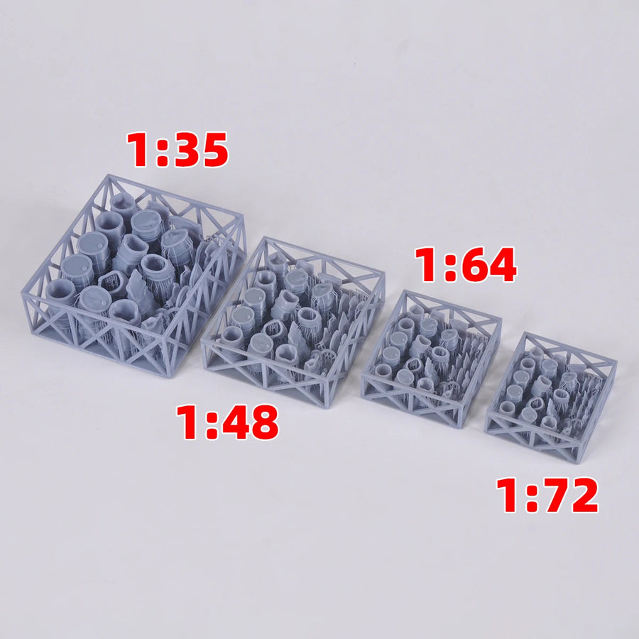 1/35 Scale Model Kit Building Oil Drum Oil Tank Oil Can Sand Table Diorama Models Suits for Car Tank Armored Vehicle Airplane