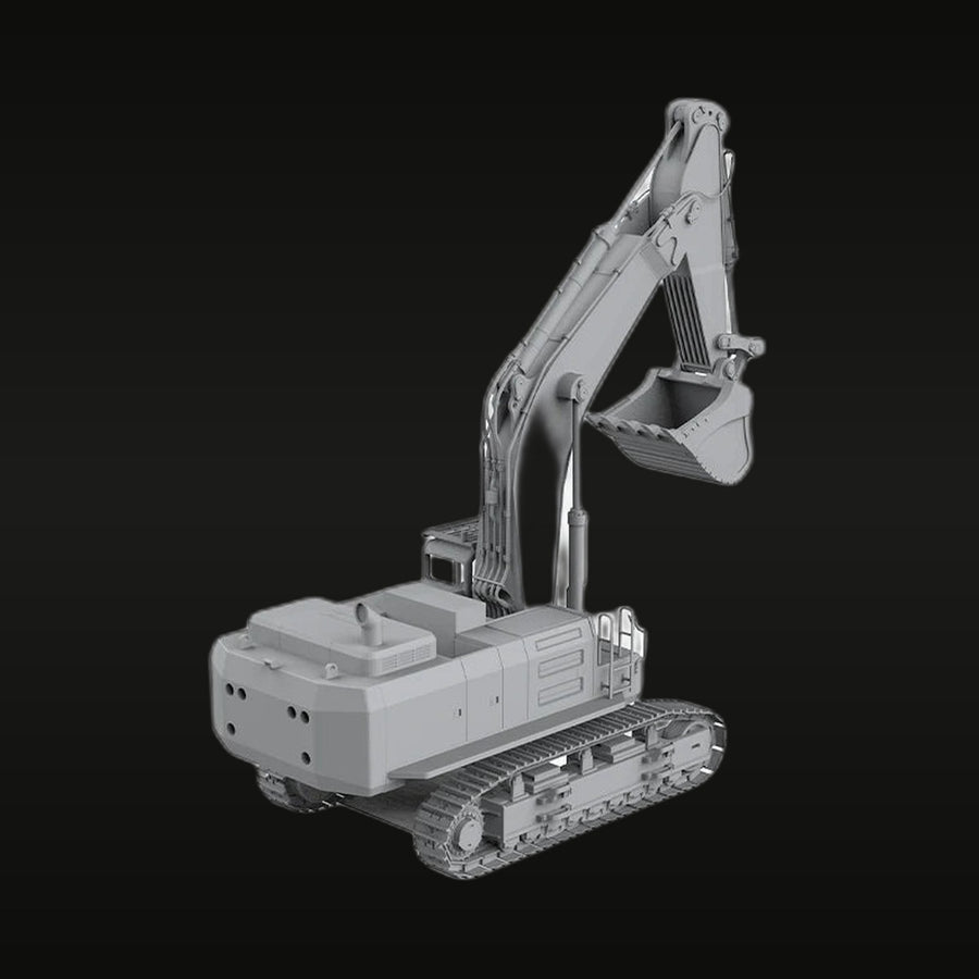 Crawler Excavator Track Model 1/87 Scale Resin Terrain Kit - unpainted resin model kit