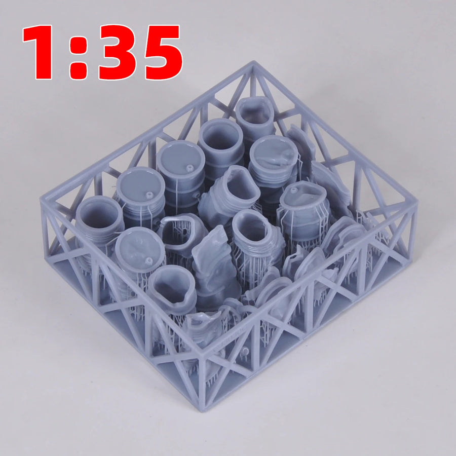 1/35 Scale Model Kit Building Oil Drum Oil Tank Oil Can Sand Table Diorama Models Suits for Car Tank Armored Vehicle Airplane