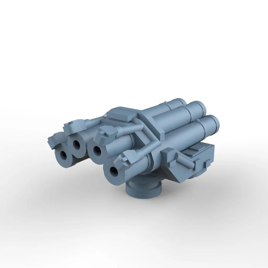 WWII German Navy Quad Flak Mount 1/350 Resin Upgrade Kit - resin model view 2