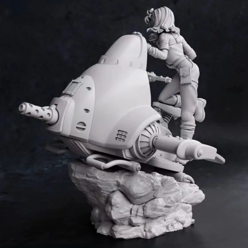 Sci-Fi Diorama Terrain Set with Bunkers and Rocks 1/24 Resin Accessory Kit - resin model view 4