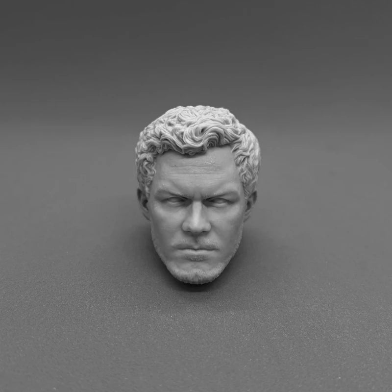 1/6 Scale Resin Diecast Head Sculpture Model European & American Male Movie Actors Head Carving Fit 12'' Action Figure Unpainted