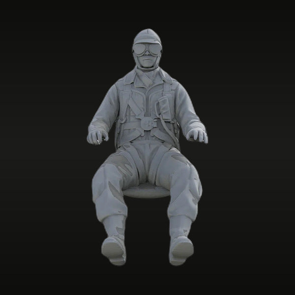 WWII Japanese Fighter Pilot on Ejection Seat 1/32 Resin Figure Kit