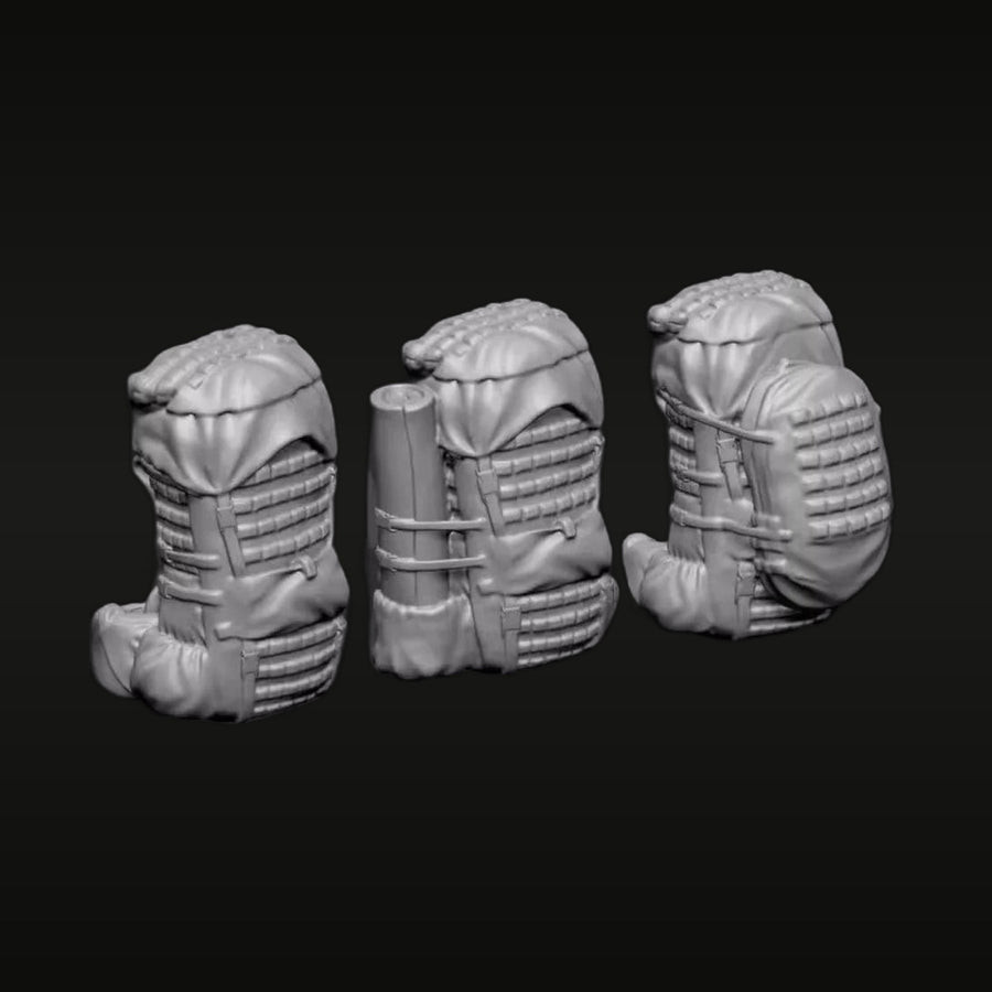 Modern USMC ILBE Backpack Accessories 1/35 Resin Kit - unpainted resin model kit