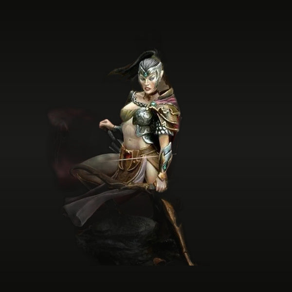 Fantasy Female Night Elf Archer with Bow 54mm Resin Figure Kit