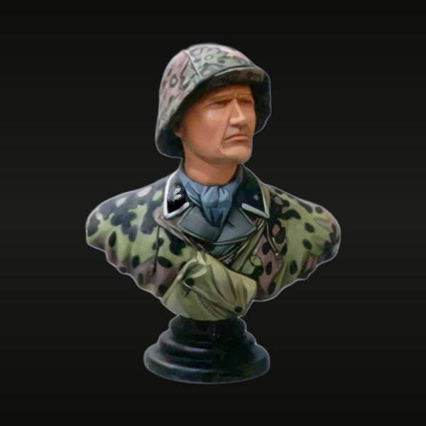 WWII German Fallschirmjäger Soldier Splinter Camo 1/10 Resin Bust