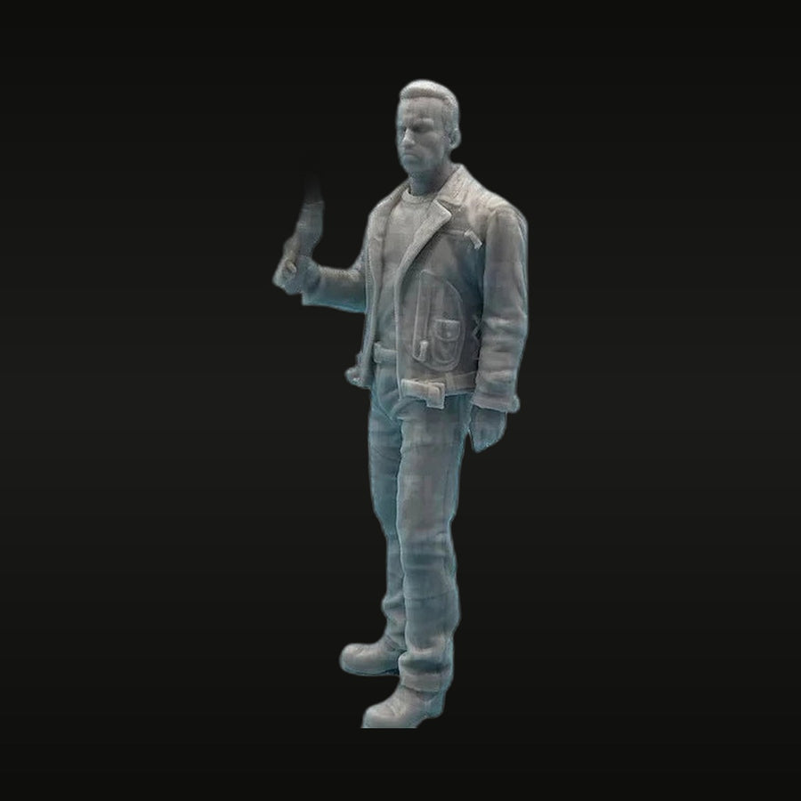 Modern Survivor with Machete 1/24 Resin Figure Kit - unpainted resin model kit