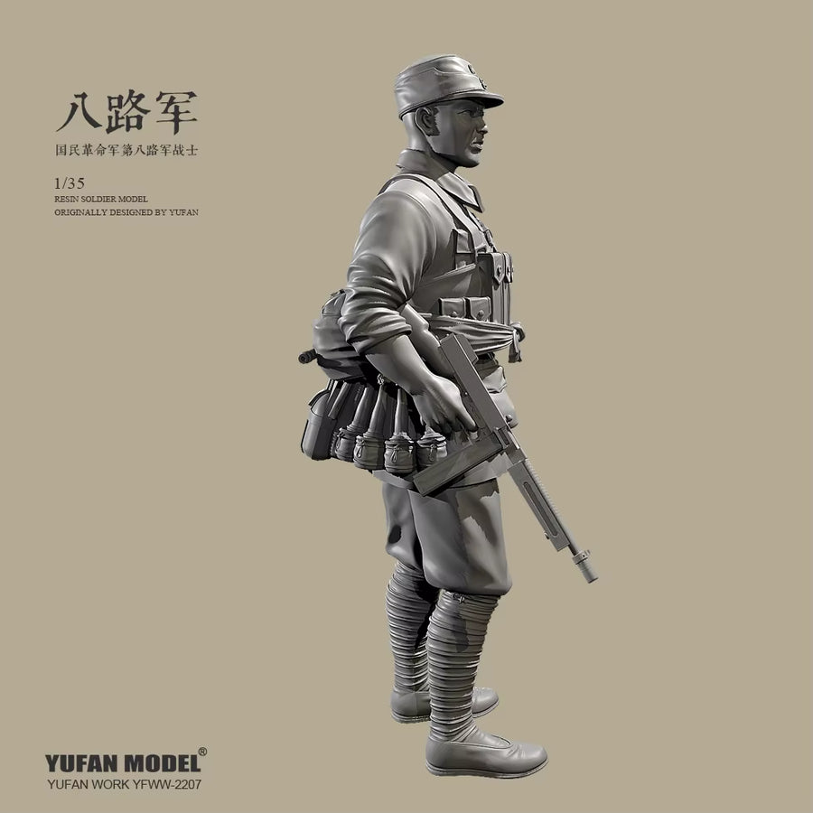 WWII Japanese Infantry Soldier with Arisaka Rifle 1/35 Resin Figure Kit - resin model view 3