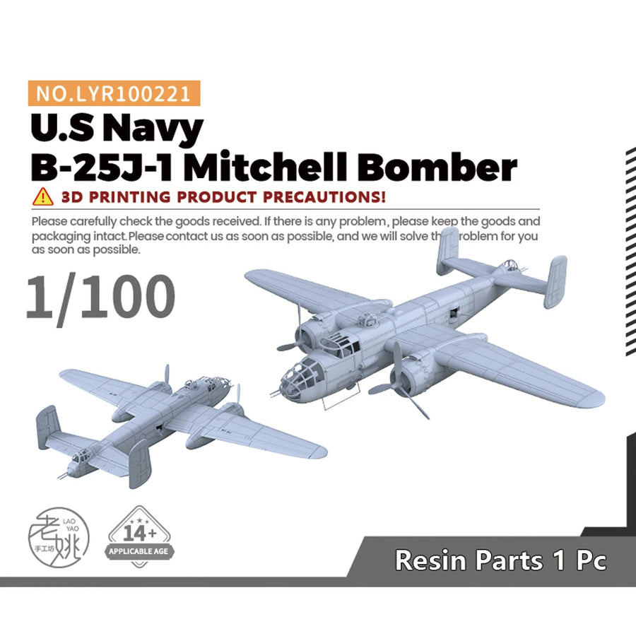 Yao'S Studio LYR221 1/100 1/144 1/200 1/350 1/700 1/1250 Military Model Kit U.S Navy B-25J-1 Mitchell Bomber