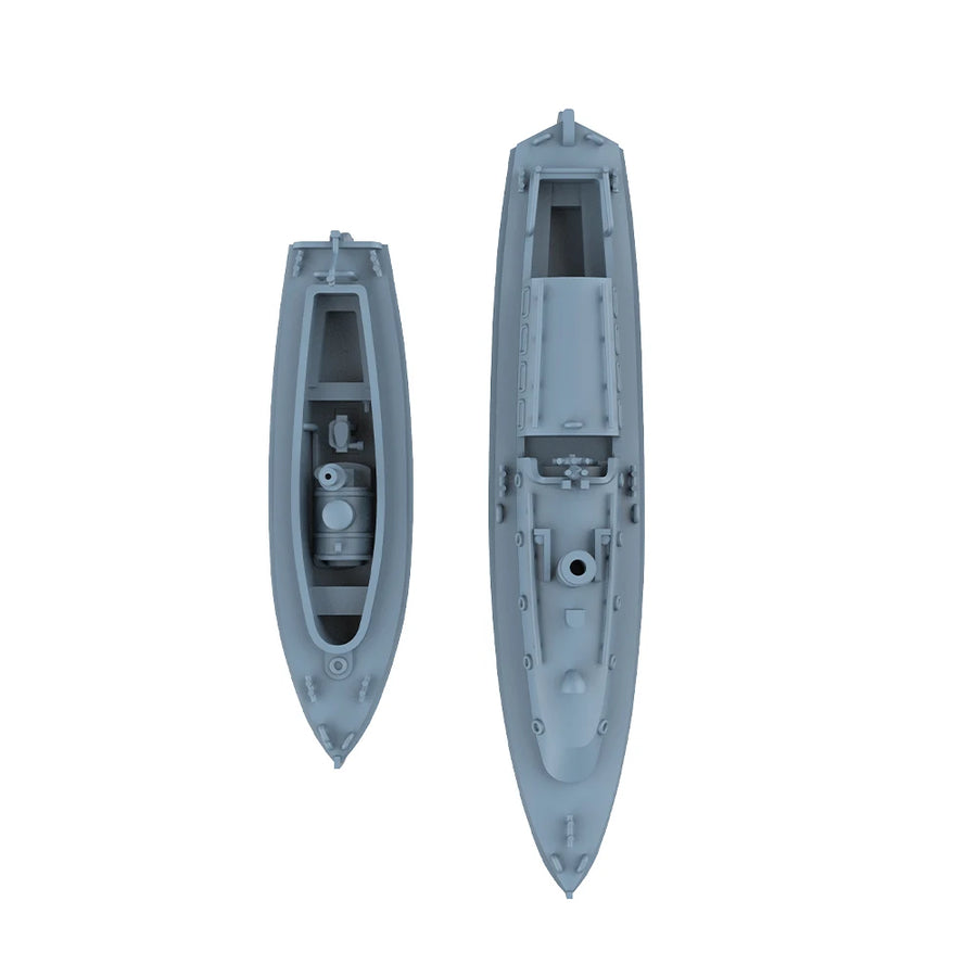 German Patrol Vessel and Lifeboat Set 1/350 Resin Ship Kit - resin model view 3