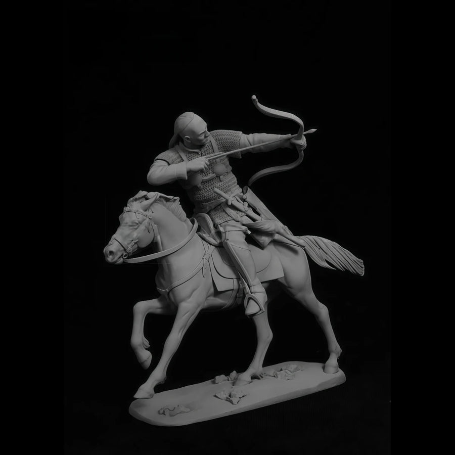 75Mm Resin Unpainted Model Kit, Military Theme, 13Th Century Cuman Horse Archer, Unassembled and Unpainted GK