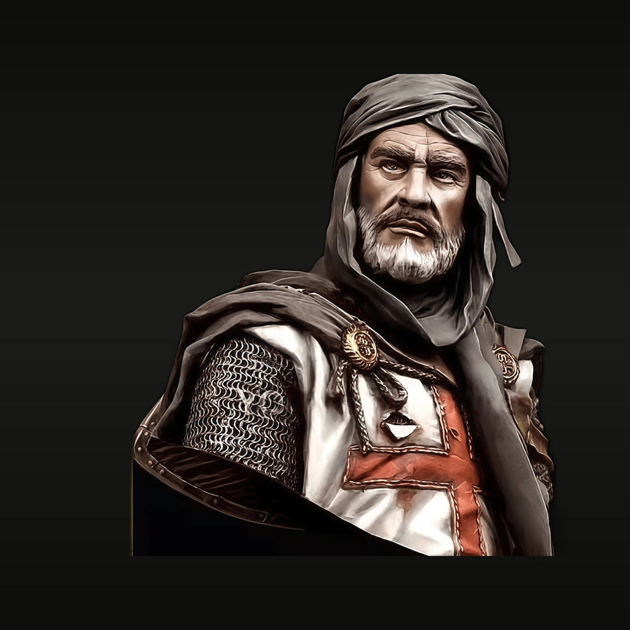 Medieval Crusader Knight Turban Bust 1/10 Resin Portrait Kit - unpainted resin model kit